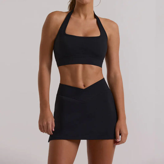 Pilates Sports Bra & Skirt Set